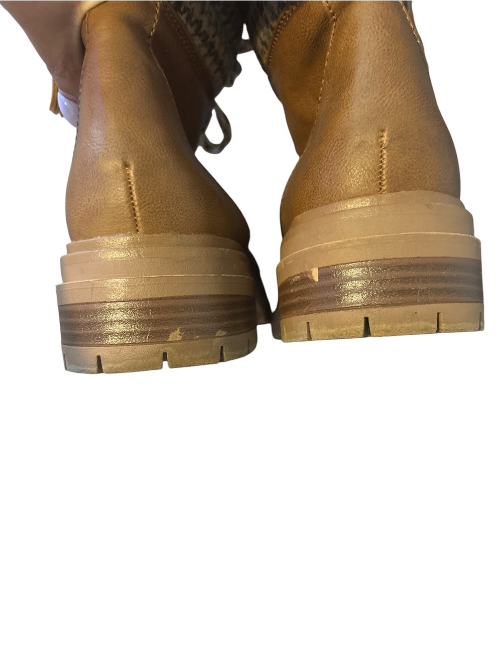 Circus by Sam Edelman Brown Faux-Fur Lace-Up Hiker Boots - Picture 3 of 3